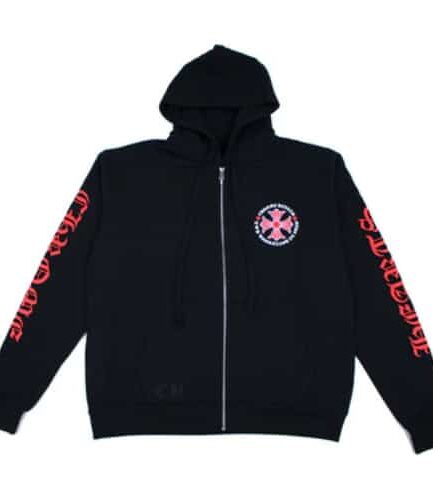 Chrome Hearts Made In Hollywood Cross Zip Up Hoodie